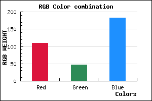 rgb background color #6D2FB6 mixer
