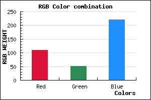 rgb background color #6D33DC mixer