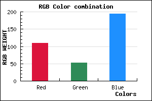 rgb background color #6D34C2 mixer