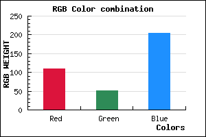 rgb background color #6D34CC mixer