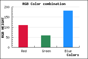 rgb background color #6D3BB5 mixer