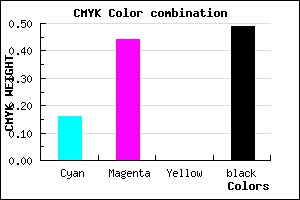 #6D4881 color CMYK mixer