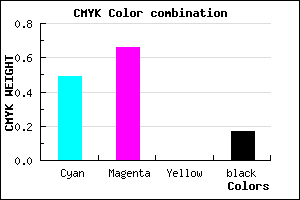#6D48D4 color CMYK mixer