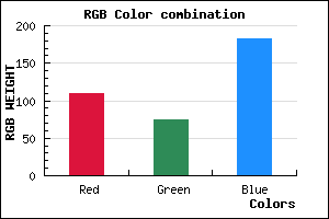 rgb background color #6D4BB7 mixer