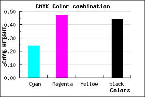 #6D4C90 color CMYK mixer