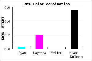#6D5A70 color CMYK mixer