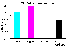 #6D5DB7 color CMYK mixer