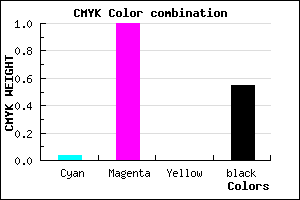 #6E0072 color CMYK mixer