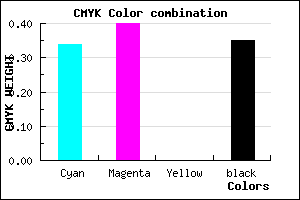#6E65A7 color CMYK mixer