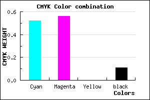 #6E65E4 color CMYK mixer