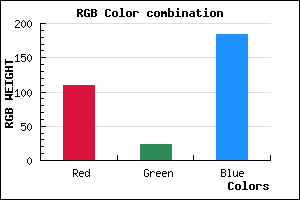 rgb background color #6E18B8 mixer