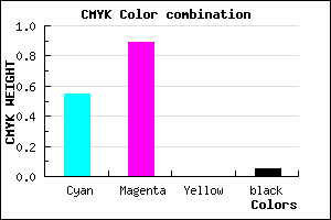 #6E1AF3 color CMYK mixer