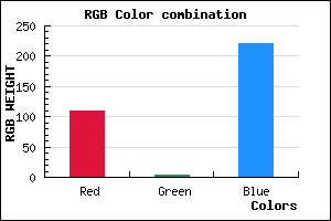 rgb background color #6E04DC mixer