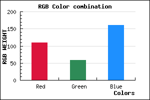 rgb background color #6E3BA1 mixer