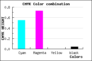 #6E43F5 color CMYK mixer