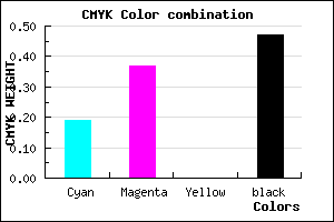 #6E5587 color CMYK mixer