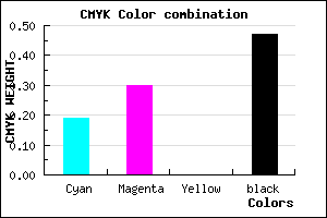 #6E5E87 color CMYK mixer
