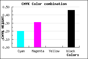 #6E5E89 color CMYK mixer