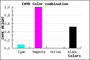 #6F007A color CMYK mixer