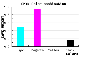 #6F0AD8 color CMYK mixer