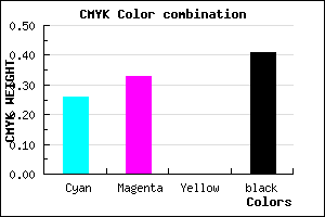 #6F6496 color CMYK mixer