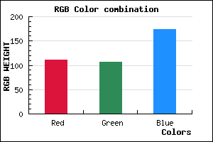 rgb background color #6F6BAD mixer