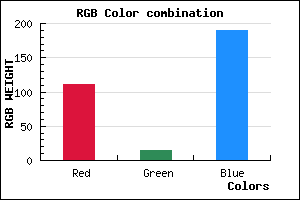 rgb background color #6F0FBE mixer