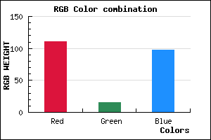 rgb background color #6F0F61 mixer
