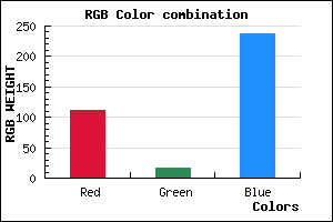 rgb background color #6F11EE mixer