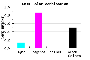 #6F1280 color CMYK mixer