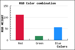 rgb background color #6F1238 mixer