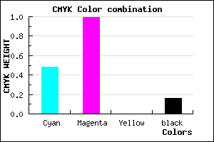 #6F02D6 color CMYK mixer