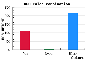 rgb background color #6F02D6 mixer