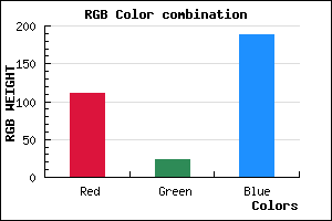rgb background color #6F17BC mixer