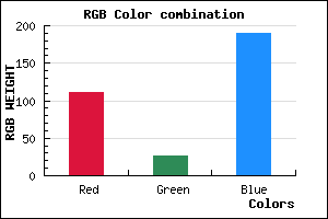 rgb background color #6F1ABE mixer