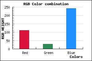 rgb background color #6F1DF2 mixer