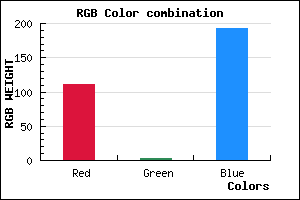 rgb background color #6F03C1 mixer
