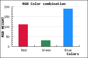 rgb background color #6F1EBE mixer
