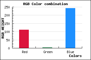 rgb background color #6F04F3 mixer