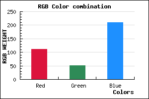 rgb background color #6F33D1 mixer