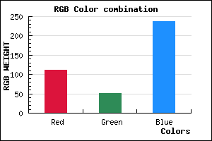 rgb background color #6F33EE mixer