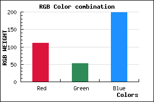 rgb background color #6F34C6 mixer