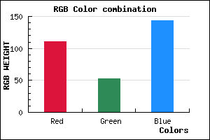 rgb background color #6F358F mixer