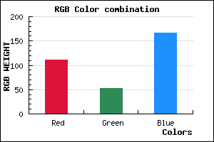 rgb background color #6F35A7 mixer