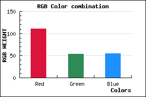 rgb background color #6F3637 mixer