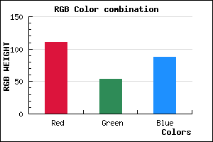 rgb background color #6F3658 mixer