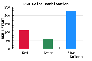 rgb background color #6F3AE2 mixer