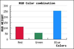 rgb background color #6F3AFE mixer