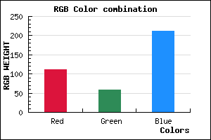 rgb background color #6F3BD3 mixer