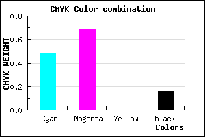 #6F41D5 color CMYK mixer
